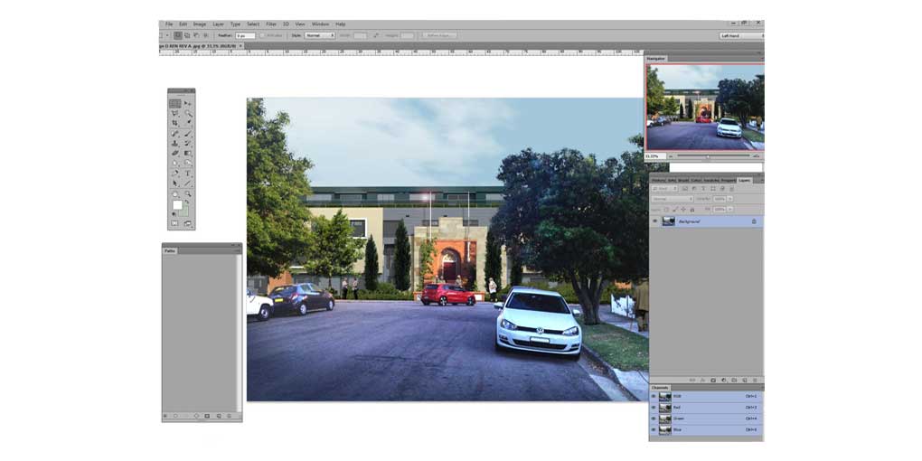 Photoshop Interface - Arcitectural Aged Care Image
