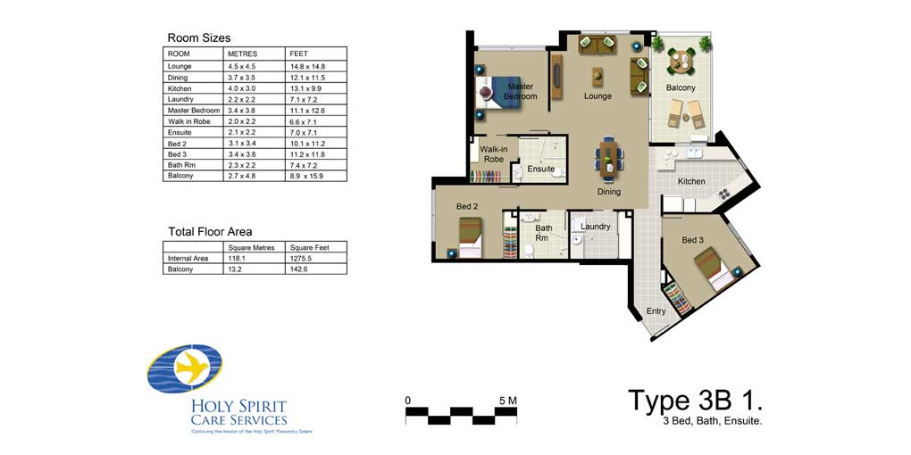 Rendered Floor Plan in Photoshop - Aged Care Development