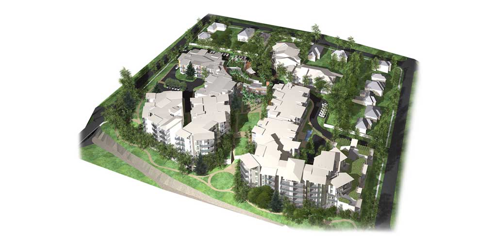 Digital Architectural Visualization using Rhino 5 and Flamingo NXT – Multi storey Aged Care Design – Aerial View